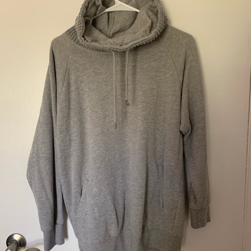 cowl neck sweatshirt